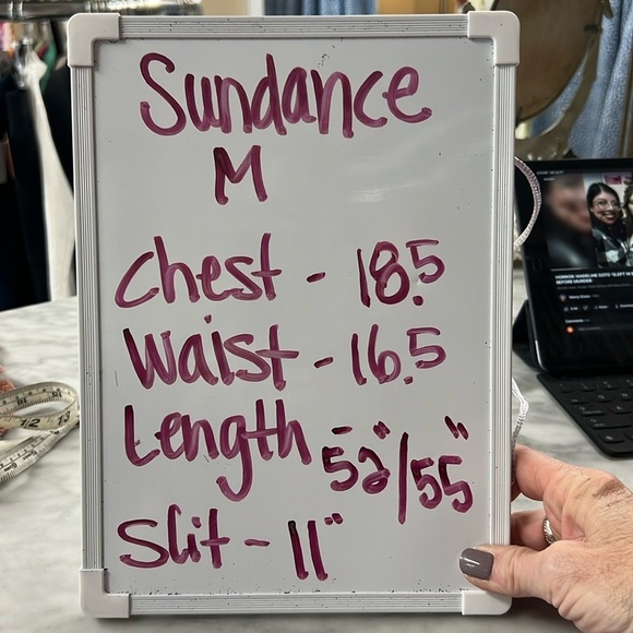 Sundance Pink Red Floral Ruffle Accent Sleeveless Midi Length Dress M - Picture 10 of 12